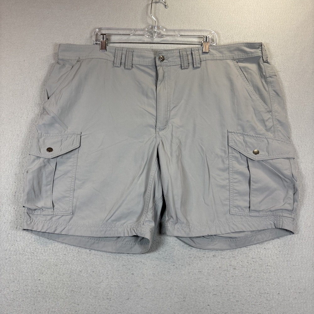 Duluth Trading Shorts Mens 46 Gray Relaxed Fit Cargo Stretch Hiking